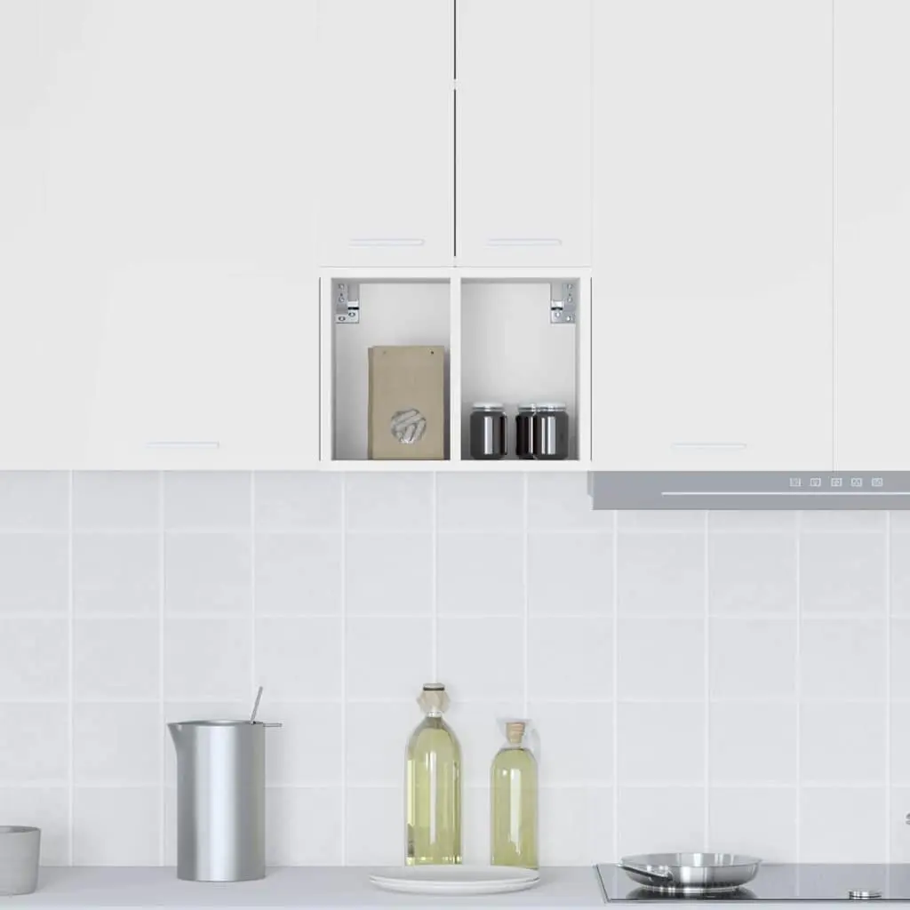 Hanging Kitchen Cabinet Modern White Engineered Wood 30 x 29.5 x 40 cm