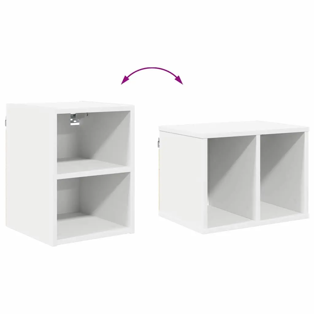 Hanging Kitchen Cabinet Modern White Engineered Wood 30 x 29.5 x 40 cm