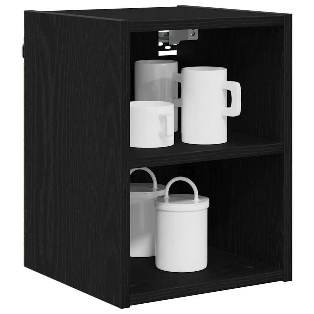 Hanging Kitchen Cabinet Modern Black Oak Engineered Wood 30 x 29.5 x 40 cm