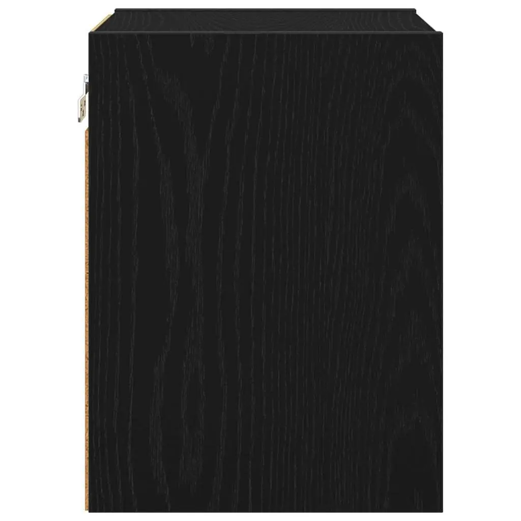 Hanging Kitchen Cabinet Modern Black Oak Engineered Wood 30 x 29.5 x 40 cm