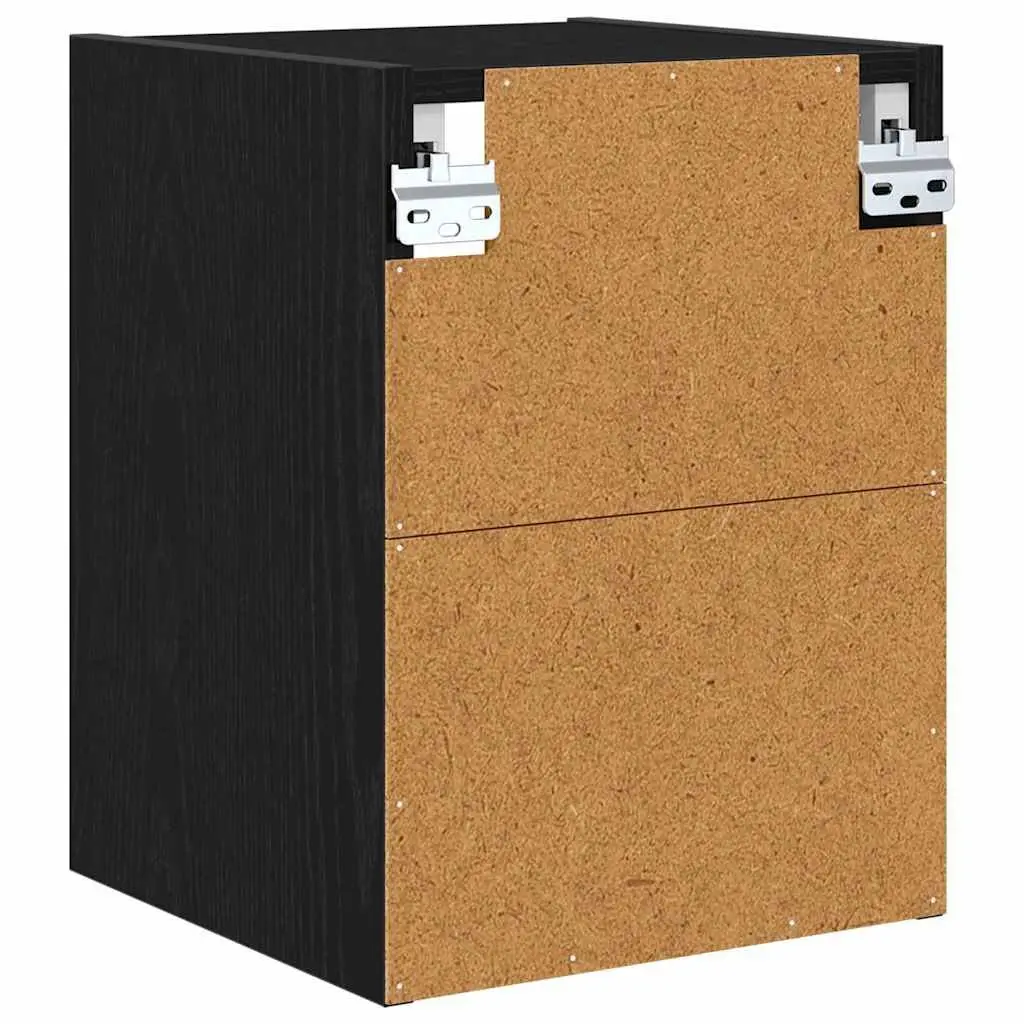 Hanging Kitchen Cabinet Modern Black Oak Engineered Wood 30 x 29.5 x 40 cm