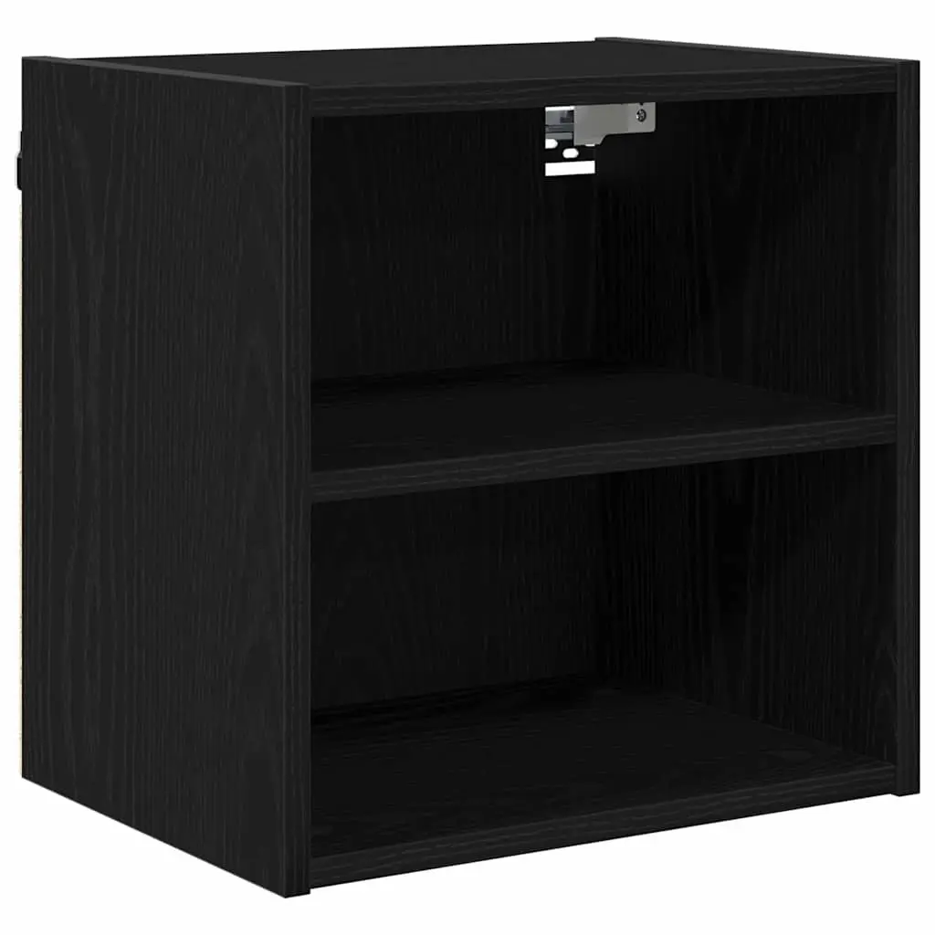 Hanging Kitchen Cabinet Modern Storage Black Oak Engineered Wood 40x29.5x40cm