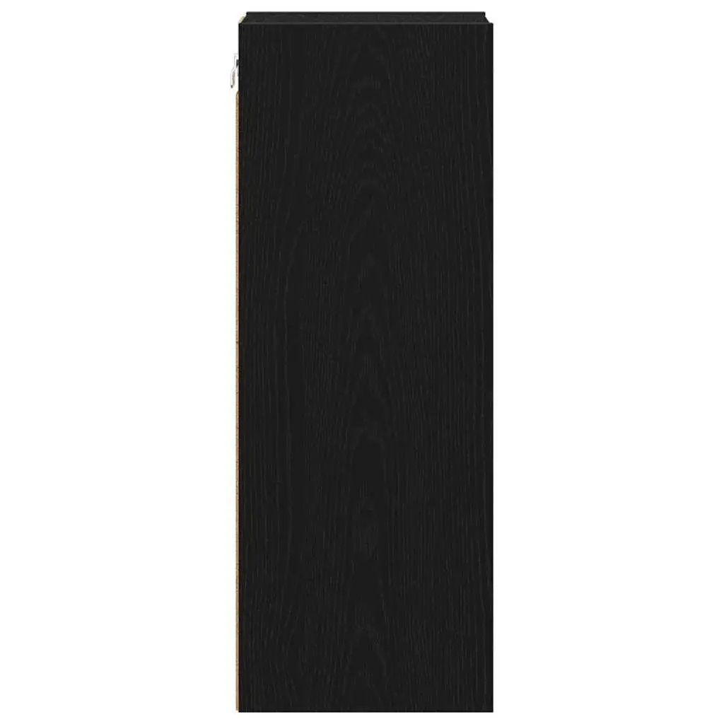 Hanging Kitchen Cabinet Modern Black Oak Engineered Wood 20 x 29.5 x 80 cm