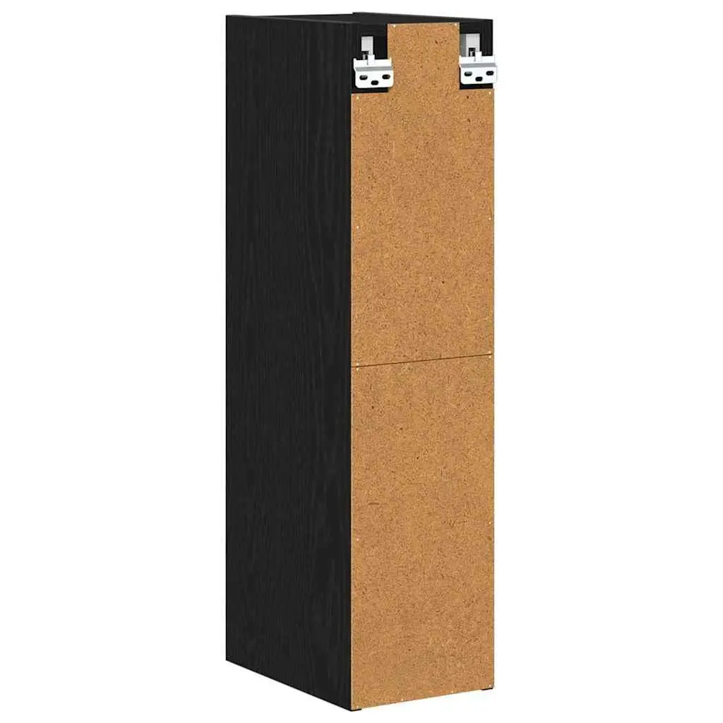 Hanging Kitchen Cabinet Modern Black Oak Engineered Wood 20 x 29.5 x 80 cm