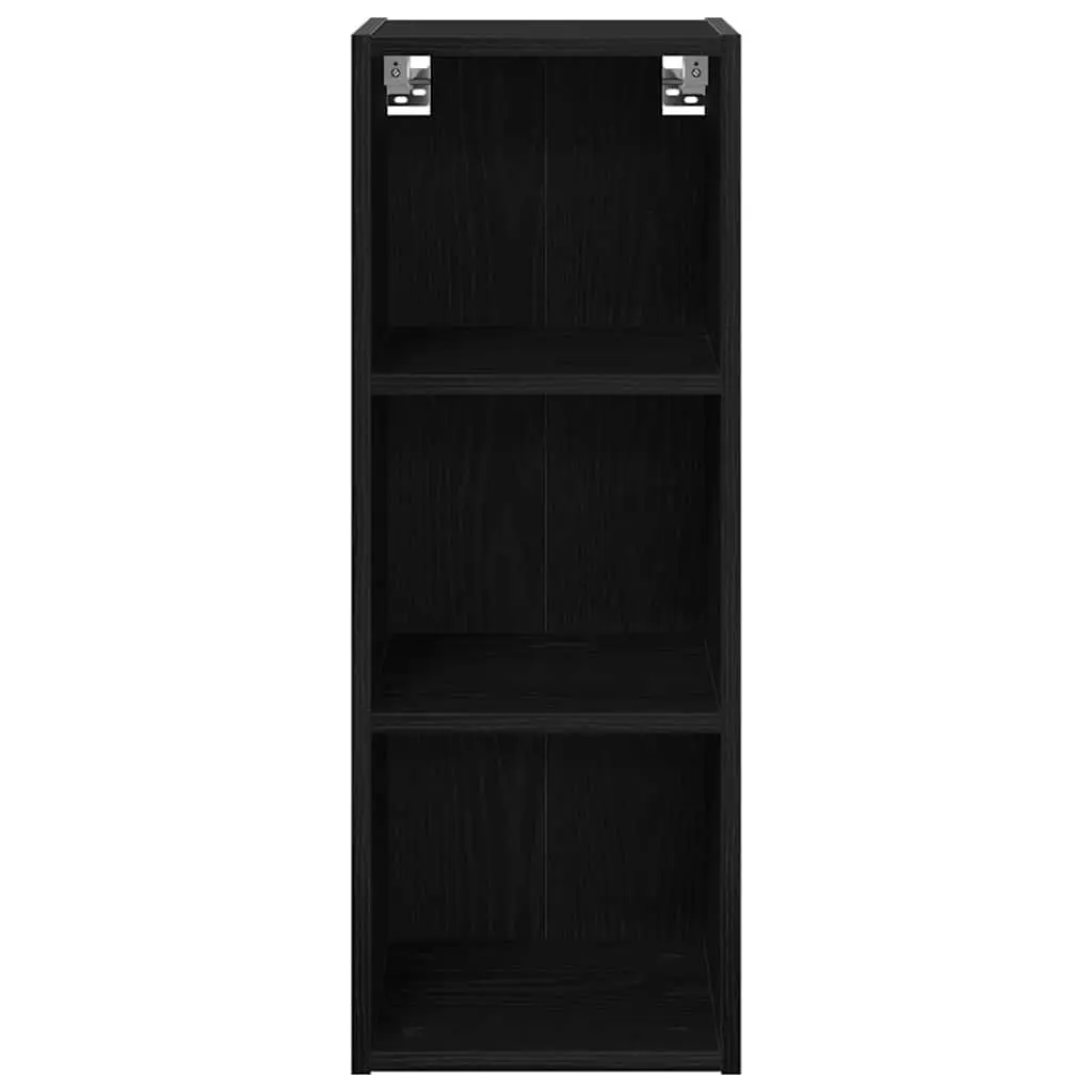 Hanging Kitchen Cabinet Black Oak Modern Storage Engineered Wood 30x29.5x80cm