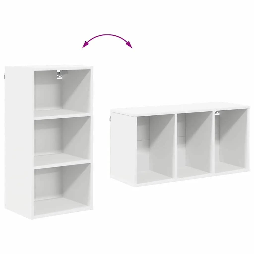 Hanging Kitchen Cabinet Modern White Engineered Wood 40x29.5x80cm