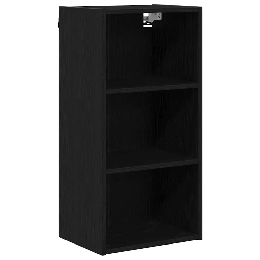 Hanging Kitchen Cabinet Modern Black Oak Engineered Wood 40 x 29.5 x 80 cm