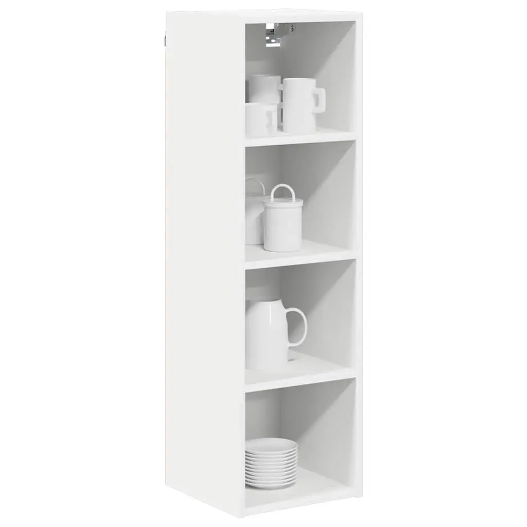 Hanging Kitchen Cabinet Modern White Engineered Wood 30 x 29.5