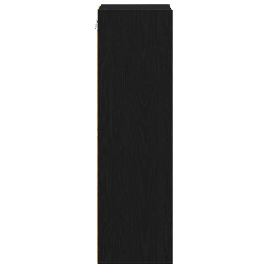 Hanging Kitchen Cabinet Black Oak Modern Storage Engineered Wood 30x29.5x100cm