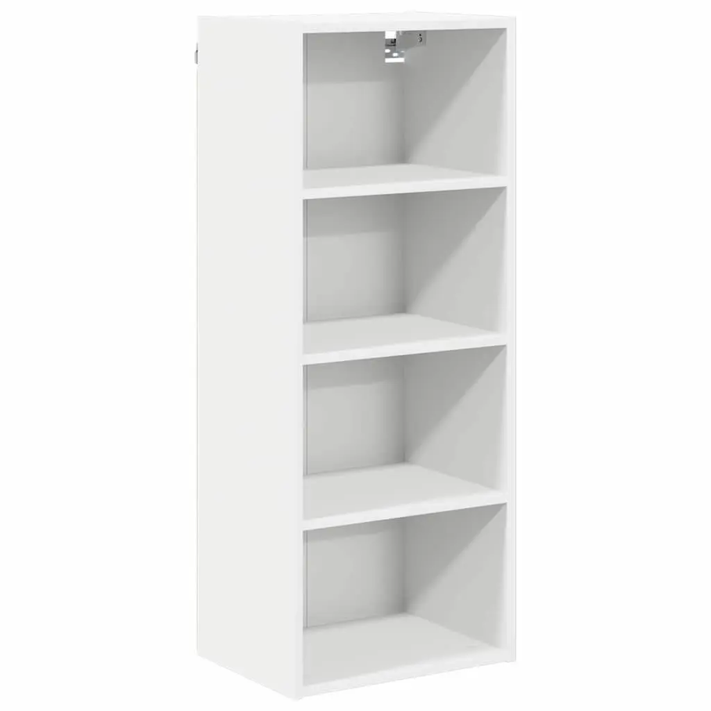 Hanging Cabinet White Engineered Wood Wall Mounted 40 x 29.5 x 100 cm