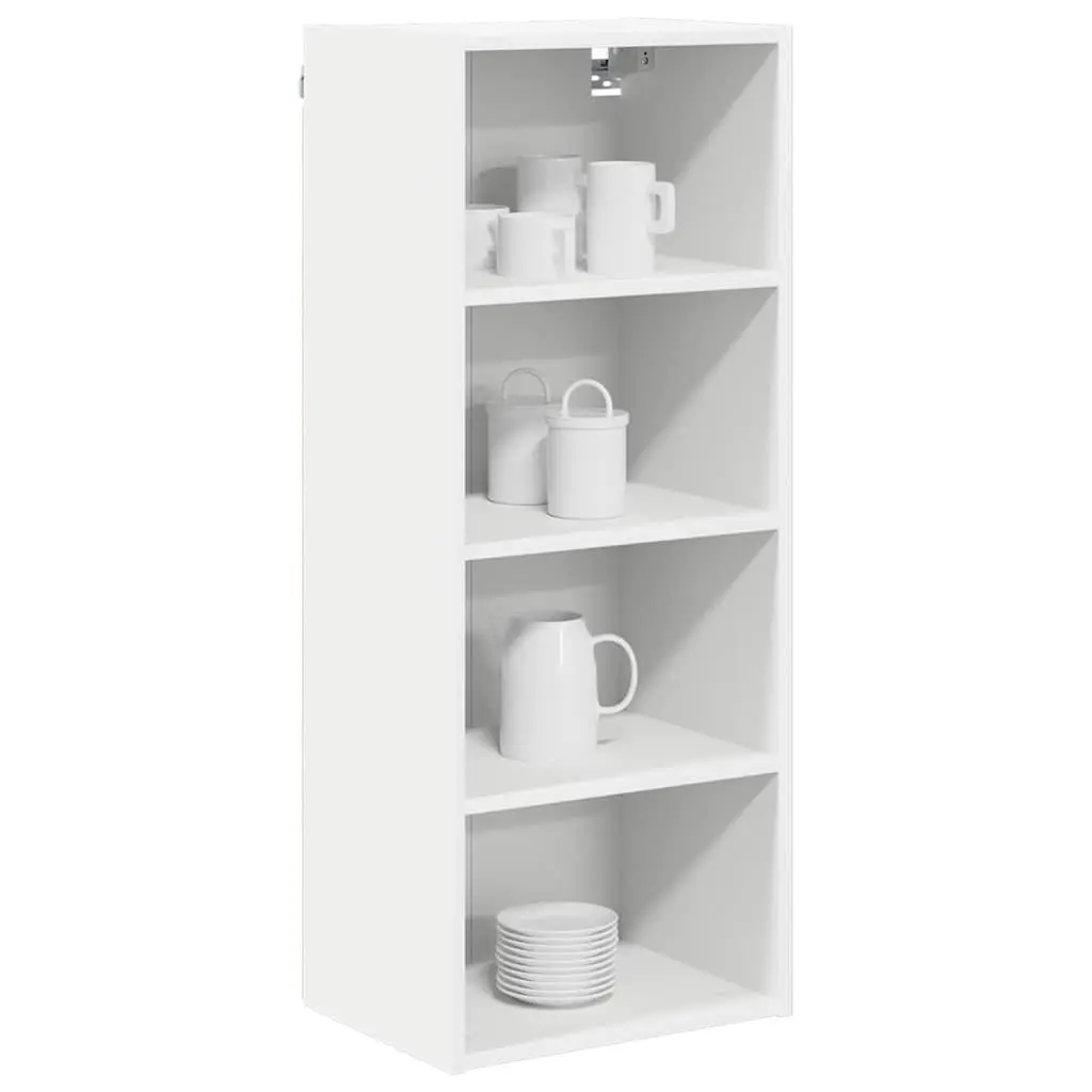 Hanging Cabinet White Engineered Wood Wall Mounted 40 x 29.5 x 100 cm