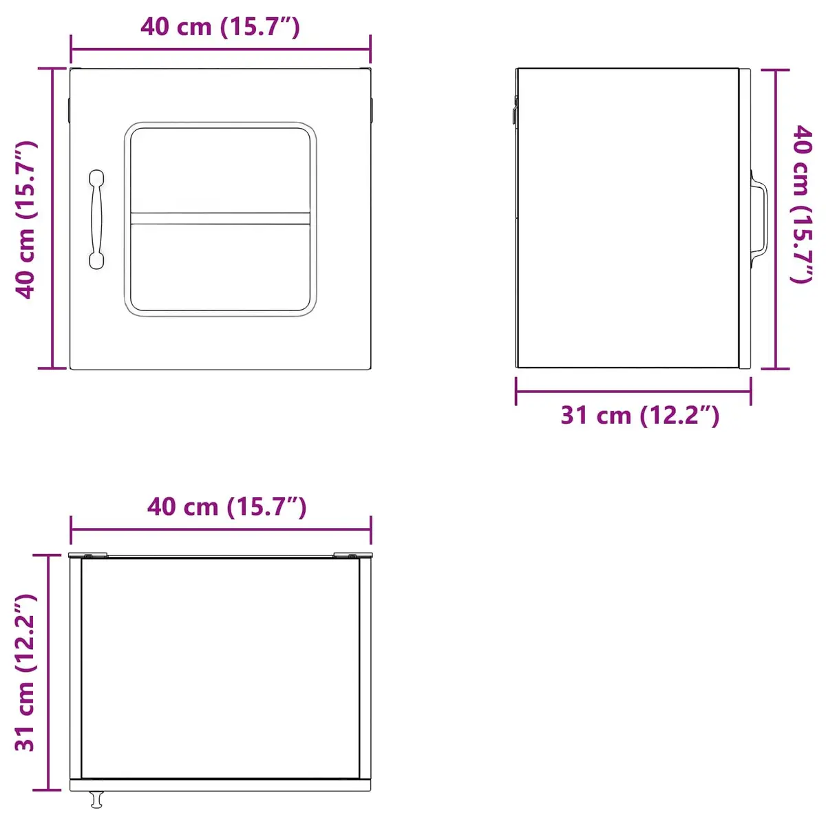 Dishwasher Panel Kitchen Cabinet Storage Engineered Wood White 40 x 31 x 40 cm
