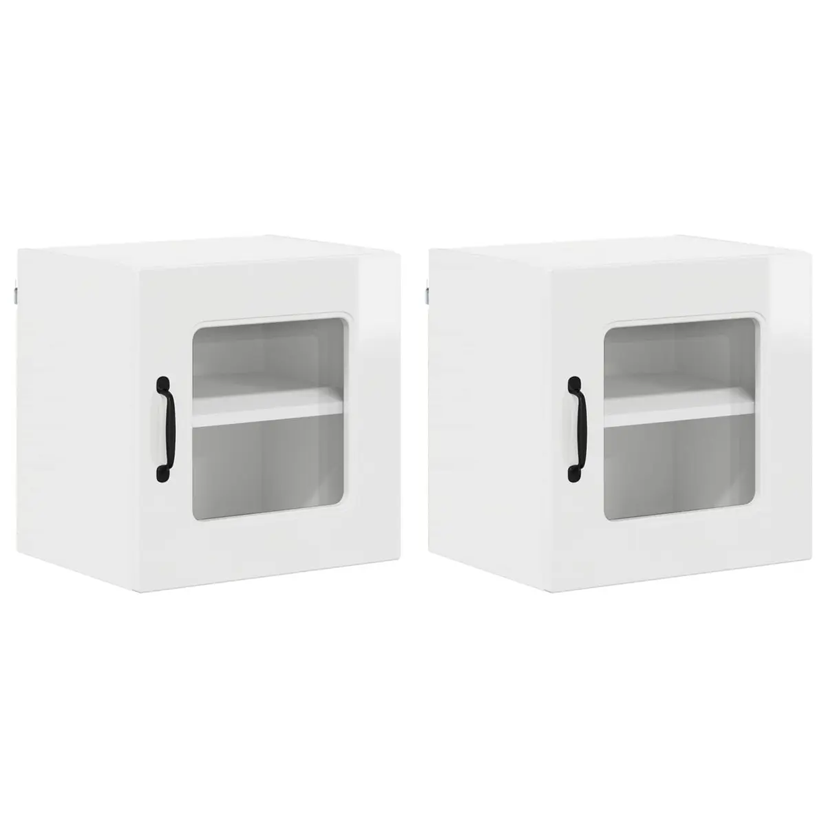 Kitchen Cabinet Dishwasher Panel High Gloss White 2 Piece
