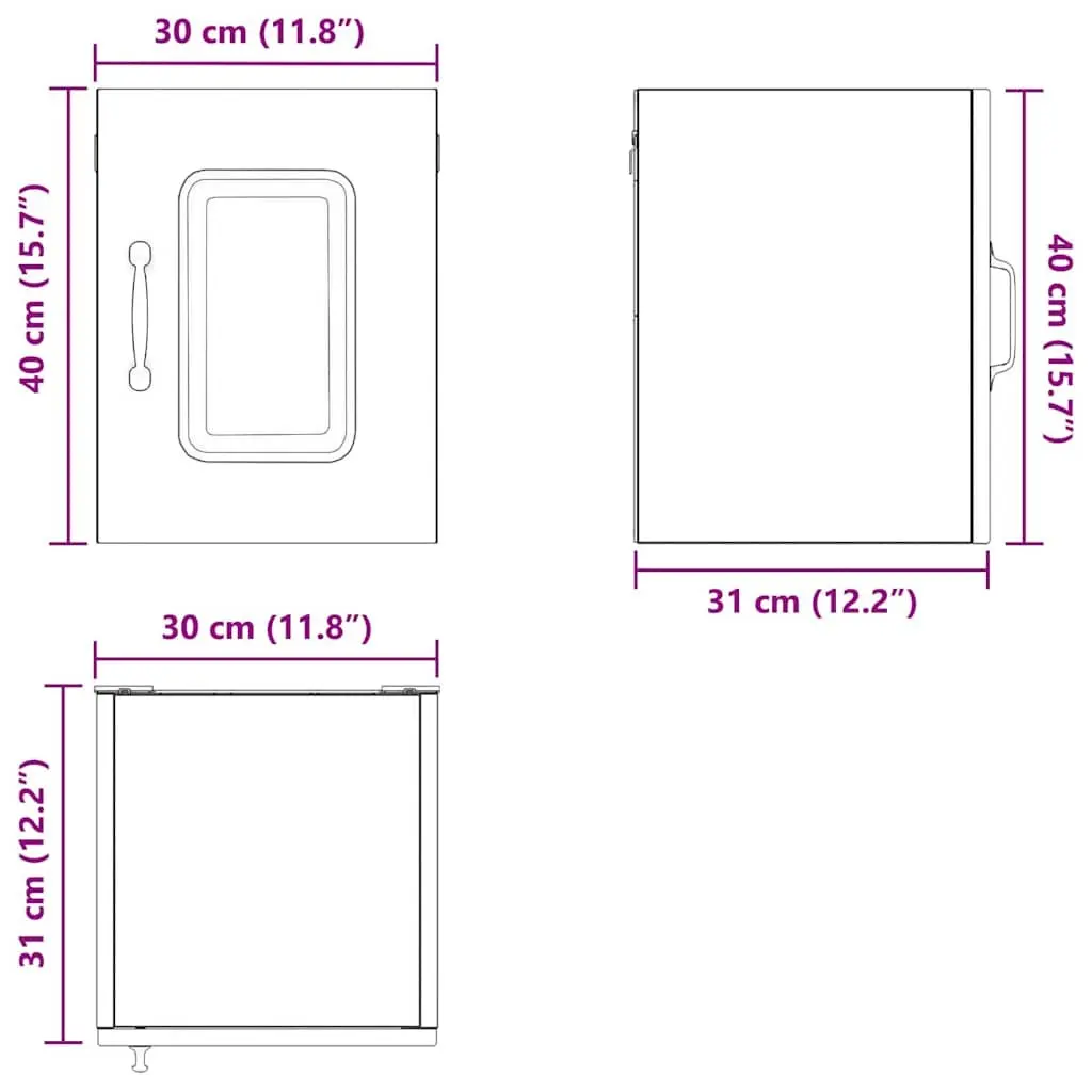 Dishwasher Panel Kitchen Cabinet Engineered Wood White Storage 30x31x40cm