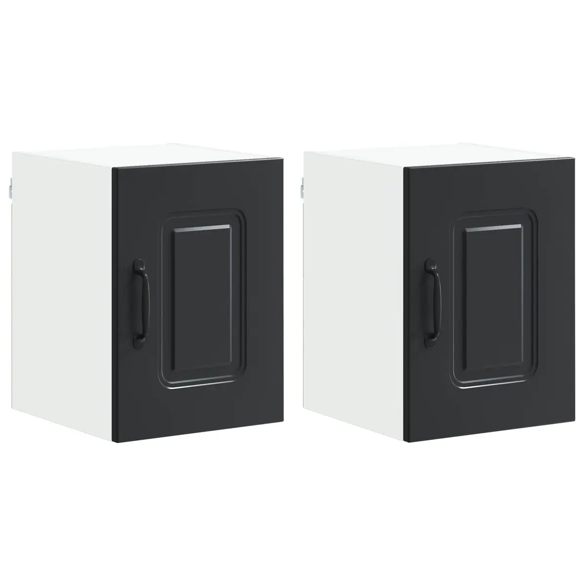 Black Kitchen Cabinet Dishwasher Panel Engineered Wood 30x31x40cm