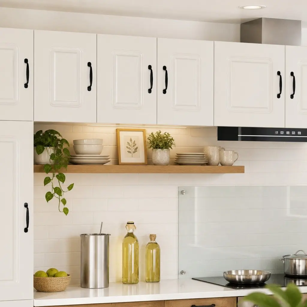 Dishwasher Panel Cabinet High Gloss White Engineered Wood Storage 2 Piece