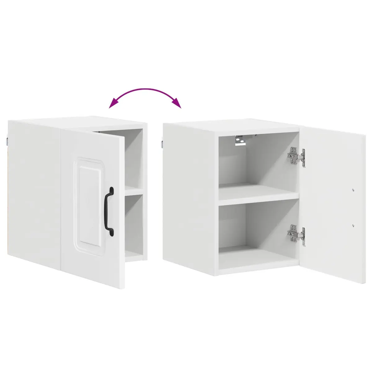 Dishwasher Panel Cabinet High Gloss White Engineered Wood Storage 2 Piece