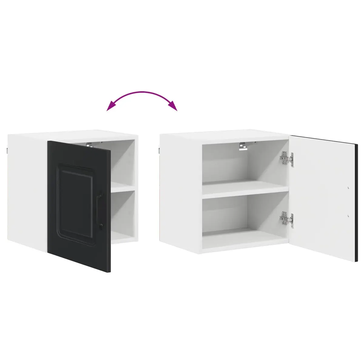 Dishwasher Panel Cabinet Storage Black Engineered Wood 40 x 31 x 40 cm