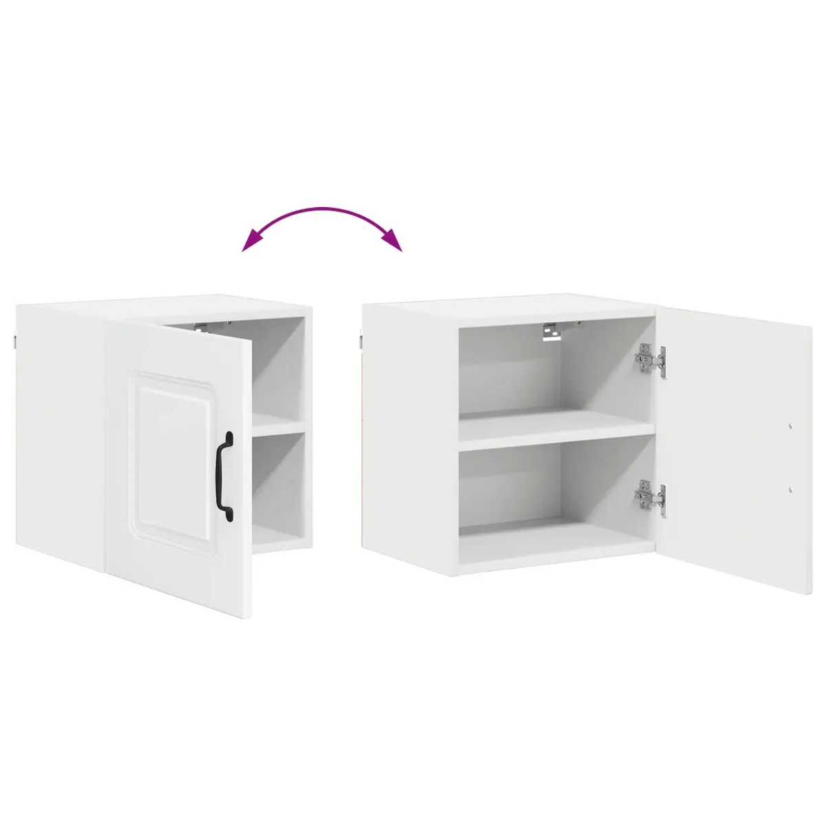 Kitchen Dishwasher Panel Cabinet 2 pcs High Gloss White Storage Cupboard