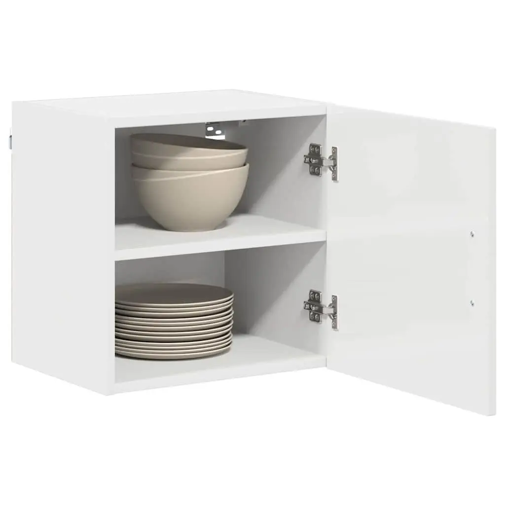 Kitchen Dishwasher Panel Cabinet 2 pcs High Gloss White Storage Cupboard