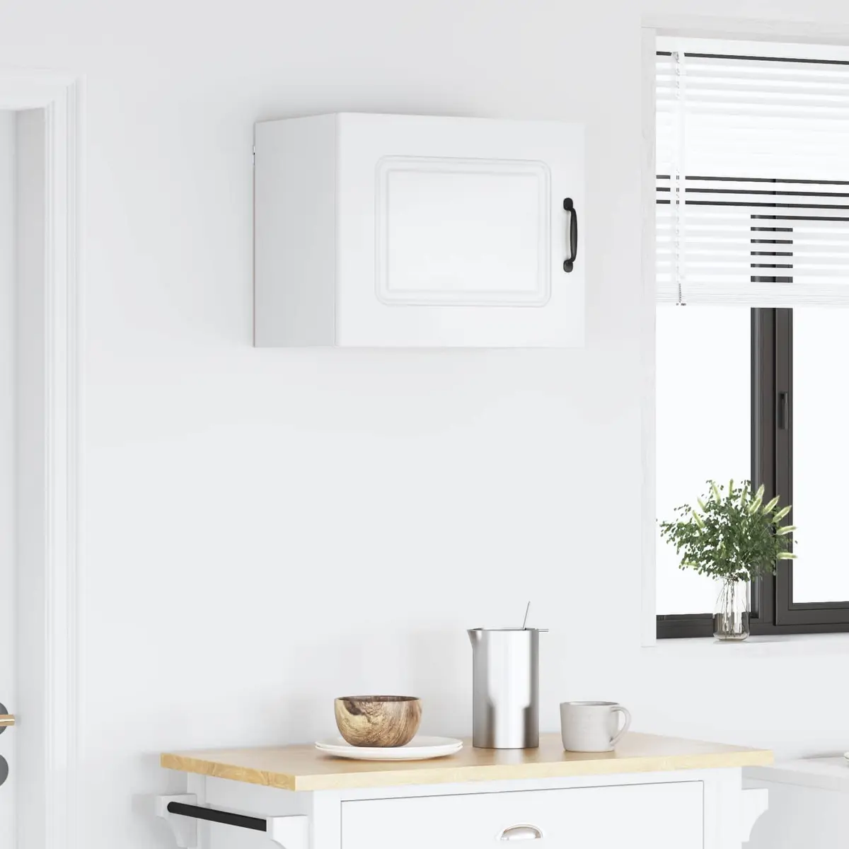 Kitchen Cabinet Modern White Engineered Wood Storage 50 x 31 x 40 cm