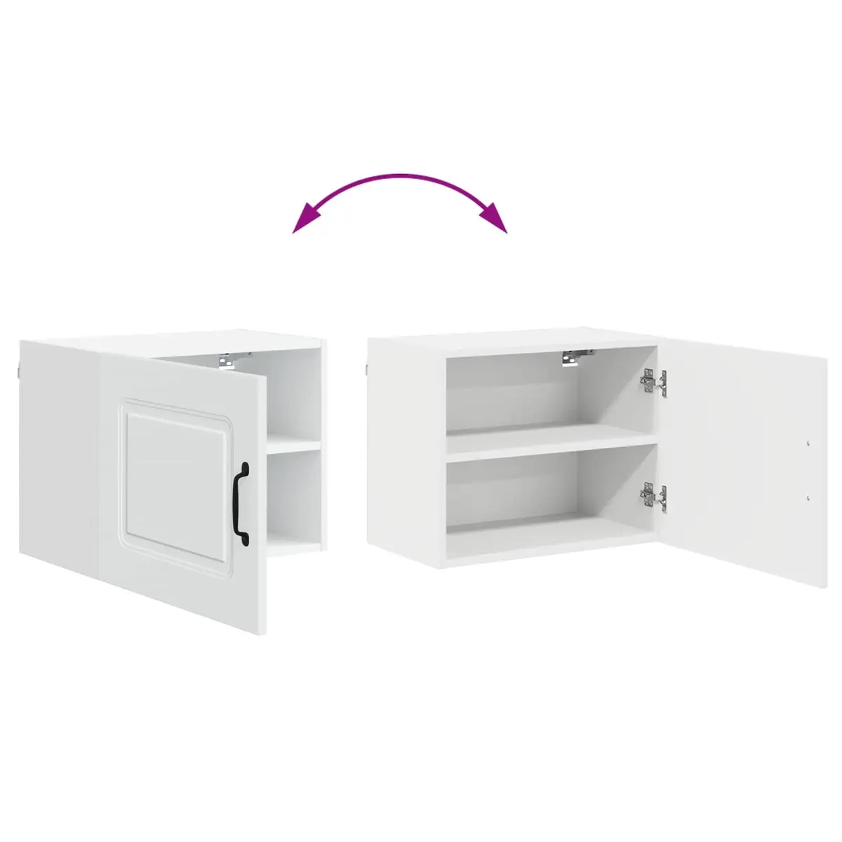 White Dishwasher Panel Kitchen Cabinet Storage Unit Modern Design 50x31x40cm