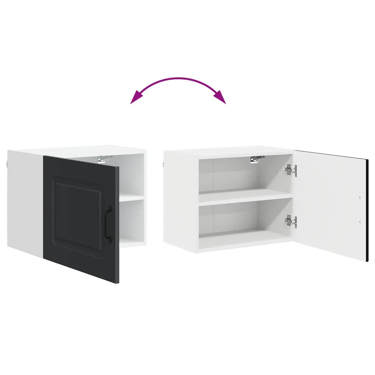 Dishwasher Panel Kitchen Cabinet Black Engineered Wood Storage Furniture 50 x 31 x 40 cm