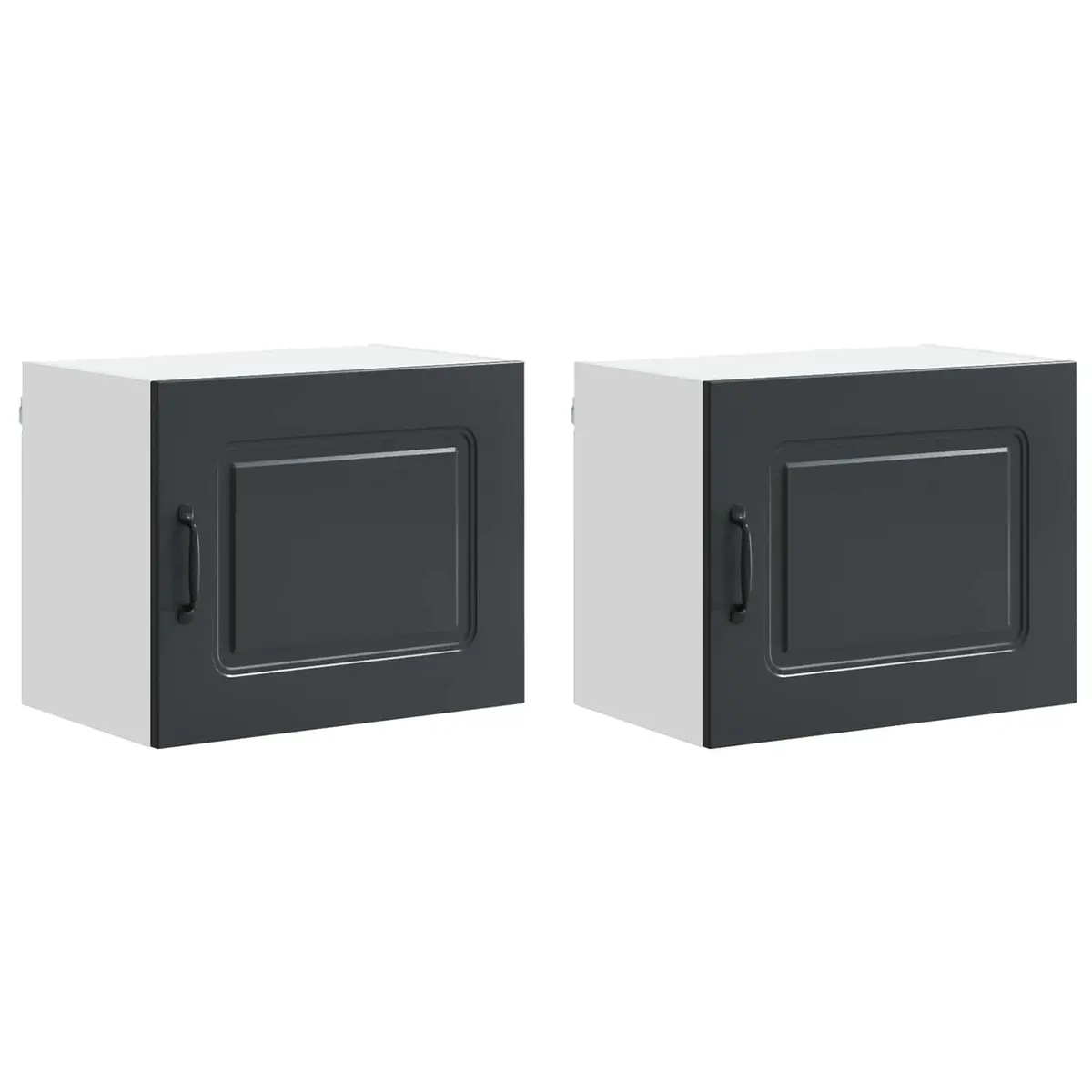 Dishwasher Panel Cabinet Organizer Black Engineered Wood 50x31x40cm