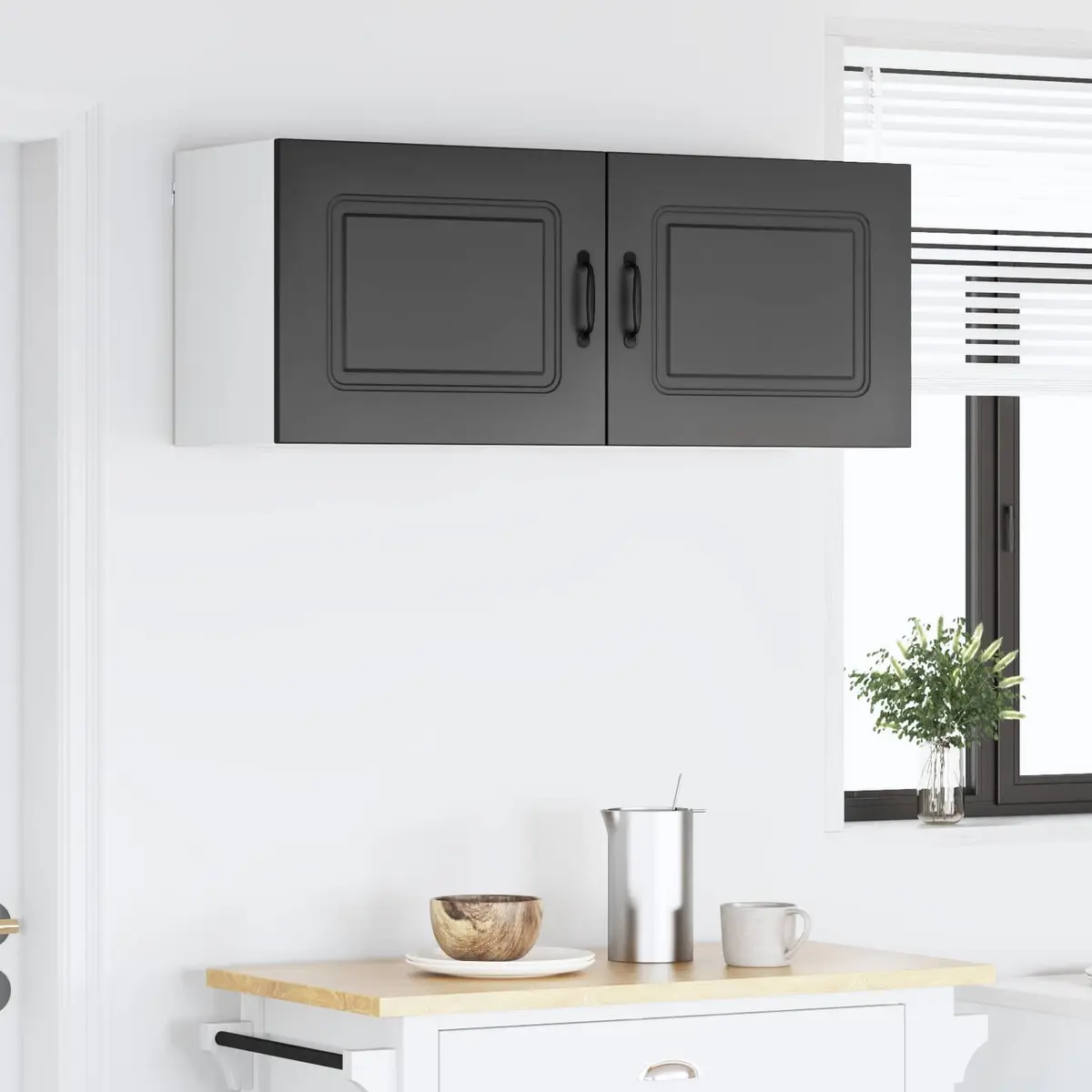 Dishwasher Panel Cabinet Organizer Black Engineered Wood 50x31x40cm