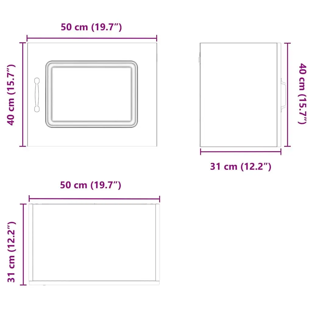 Dishwasher Panel Kitchen Cabinet High Gloss White 50 x 31 x 40 cm