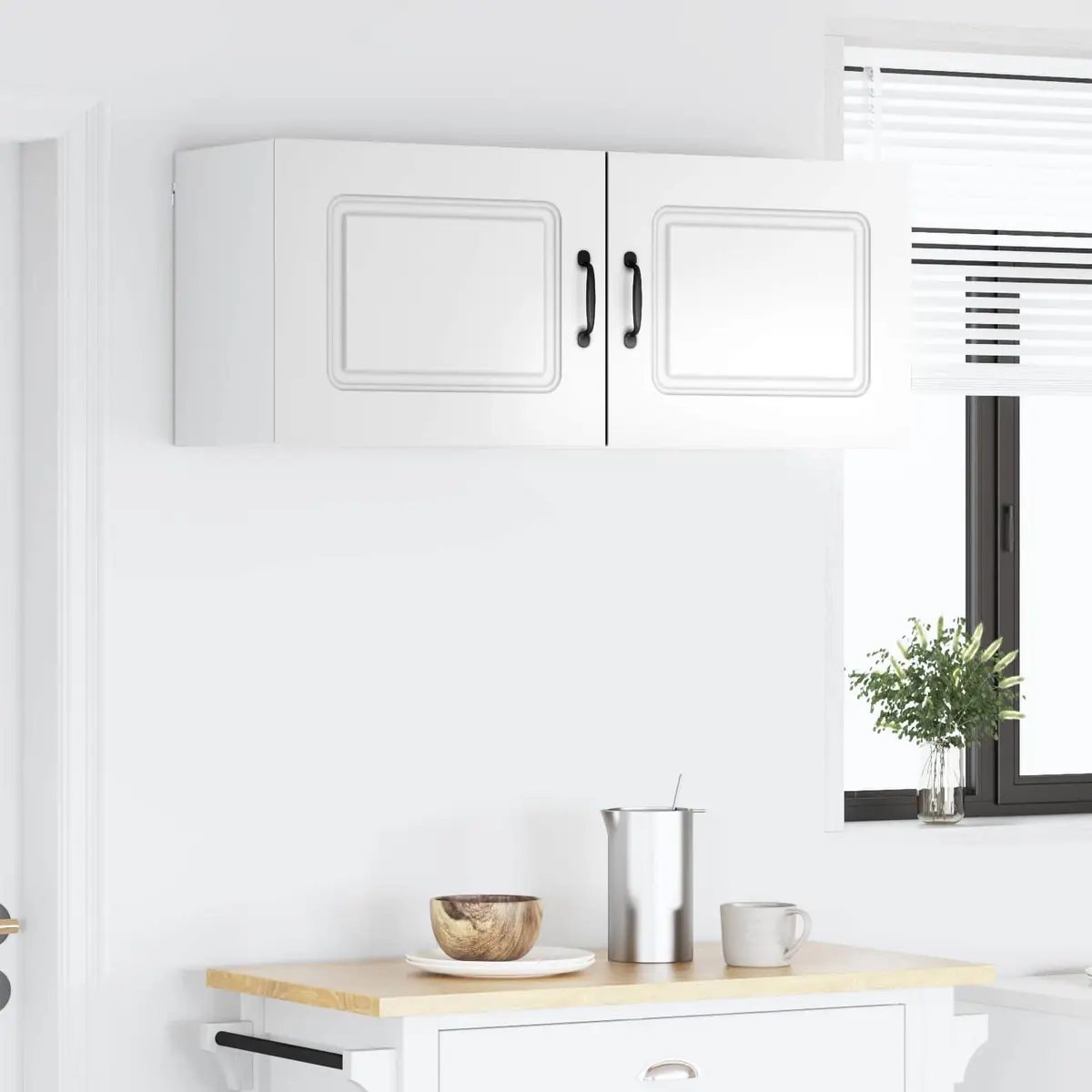 Kitchen Dishwasher Panel Cabinet High Gloss White Storage 50 x 31 x 40 cm