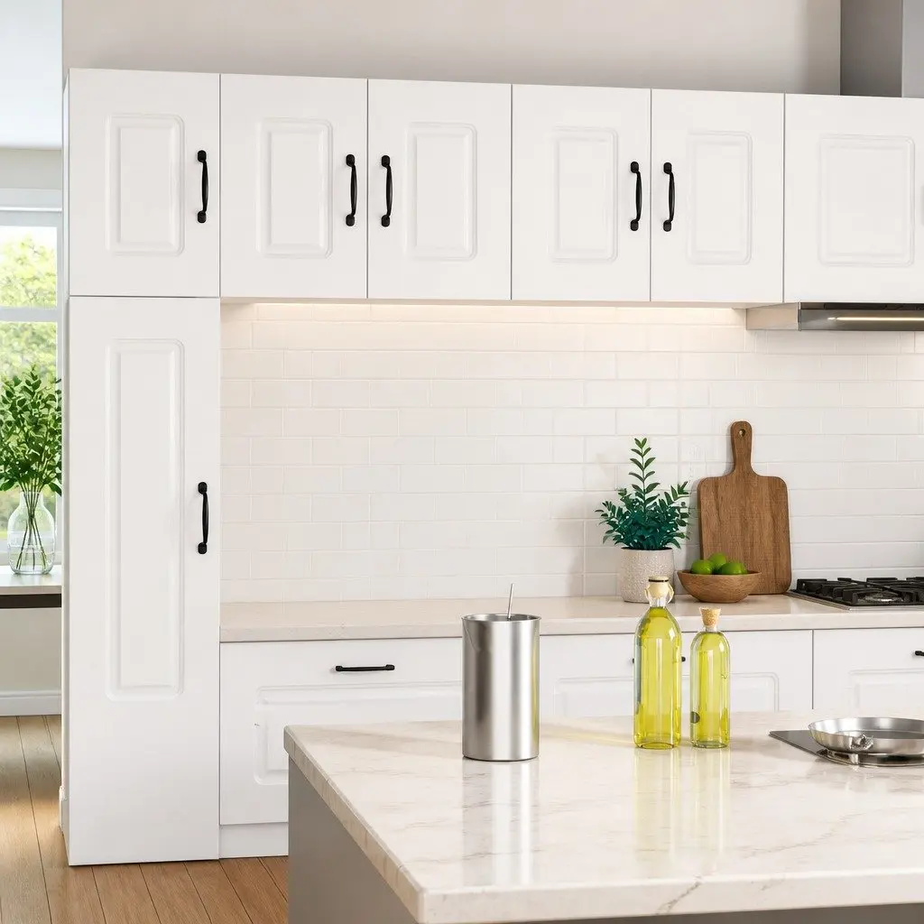 White Kitchen Cabinet Dishwasher Panel 60 x 31 x 40 cm Engineered Wood Storage