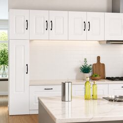 Friendly White Kitchen Cabinet Panels for Your Storage Needs