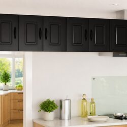Friendly Black Kitchen Cabinet Dishwasher Panel