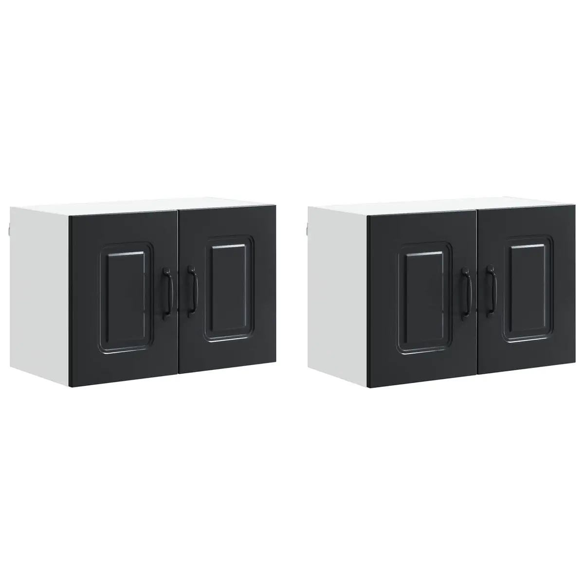 Kitchen Cabinet Dishwasher Panel Black Engineered Wood Storage 60 x 31 x 40cm