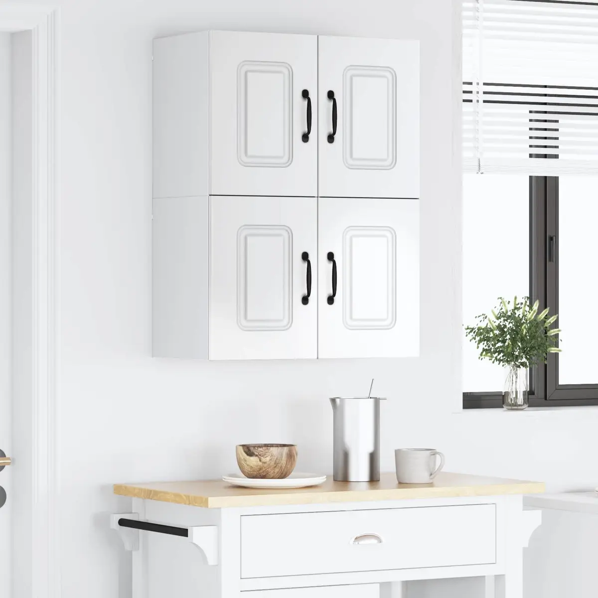 Dishwasher Panel Kitchen Cabinet Engineered Wood High Gloss White 60x31x40cm
