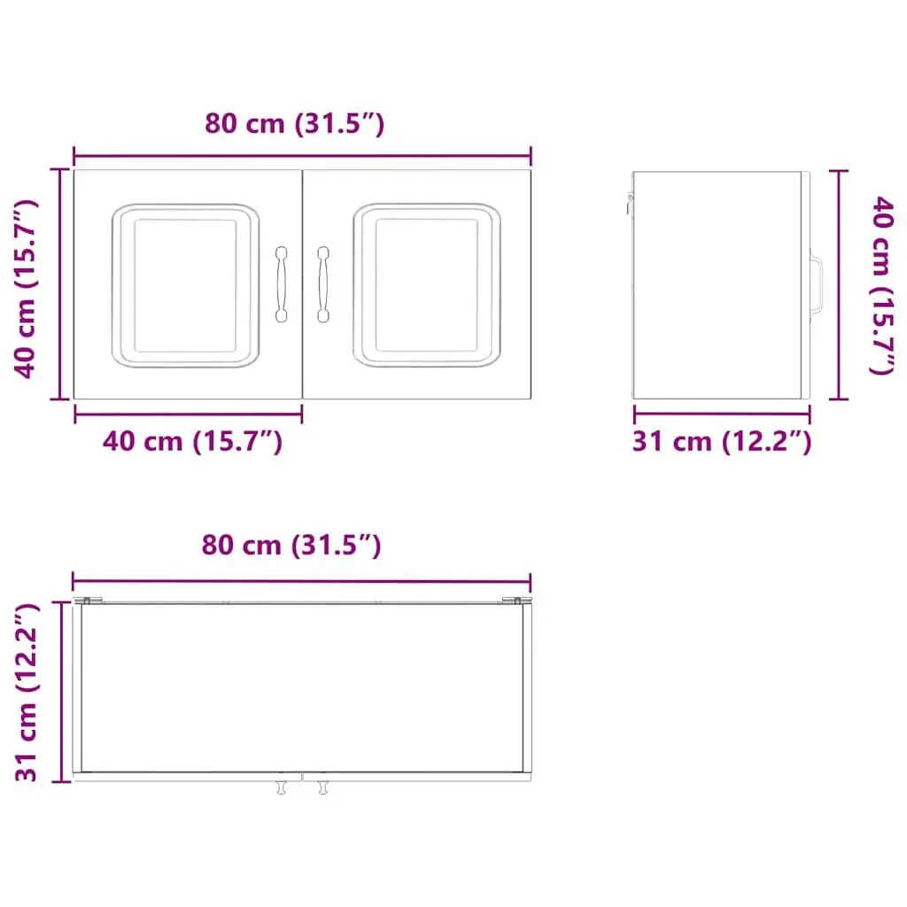 Dishwasher Panel Kitchen Cabinet Black Engineered Wood Storage Cupboard