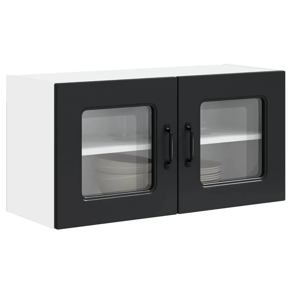 Kitchen Cabinet Black Engineered Wood Dishwasher Panel Rectangular 80 x 31 x 40 cm