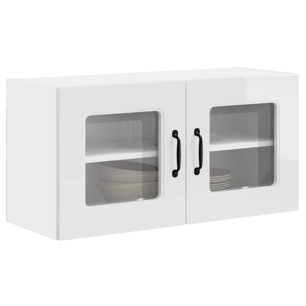 Dishwasher Panel Cabinet Storage Organiser Engineered Wood High Gloss White 80x31x40cm