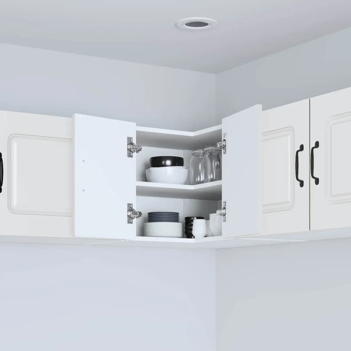 White Kitchen Cabinet Engineered Wood 57x57x40cm