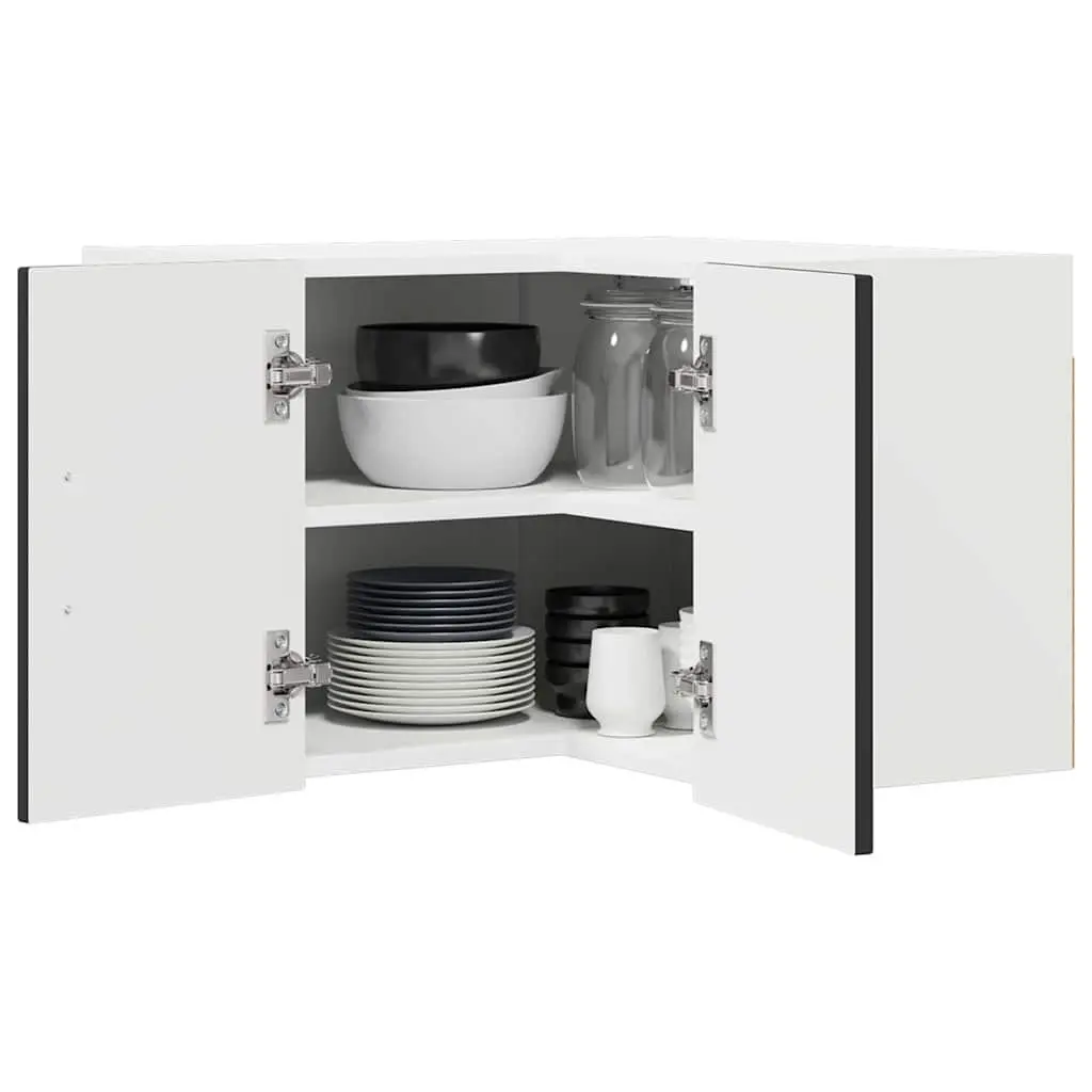 Kitchen Cabinet Black Engineered Wood 57x57x40cm