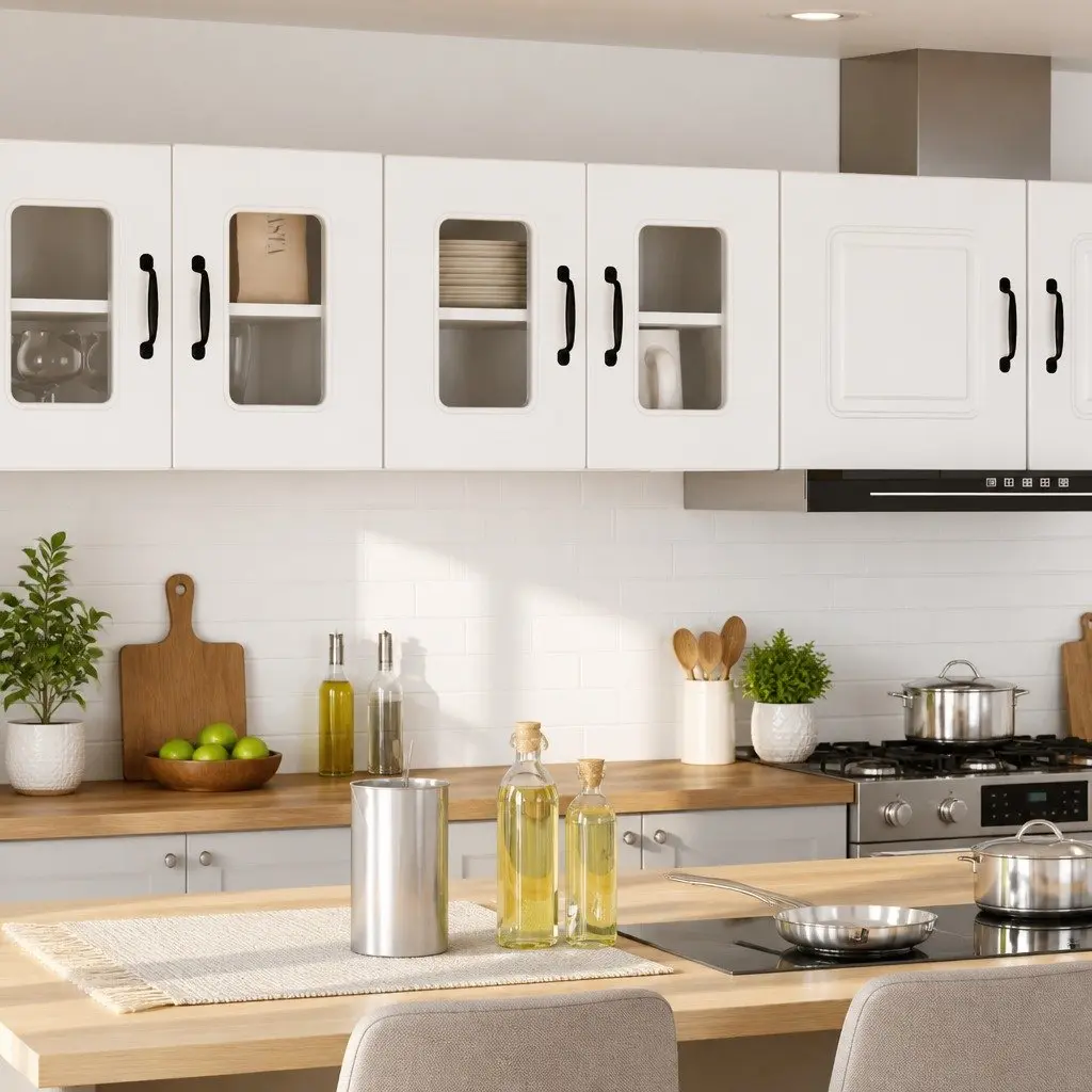 Dishwasher Panel Kitchen Cabinet Storage Engineered Wood White 60 x 31 x 40 cm 2 Piece