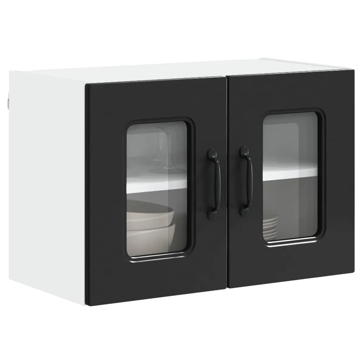 Dishwasher Kitchen Cabinet Panel Black Engineered Wood 60 x 31 x 40 cm 2 Piece