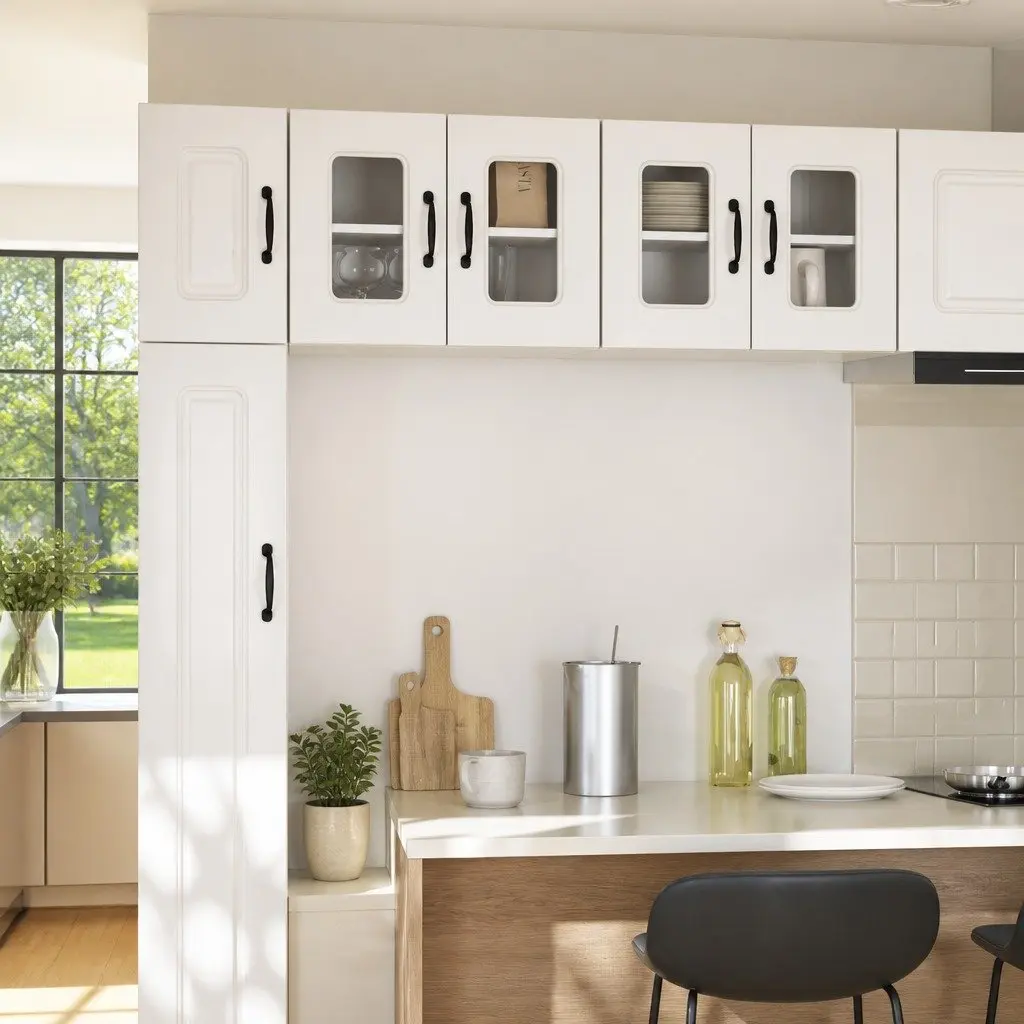 Dishwasher Panel High Gloss White Engineered Wood Cabinet Storage 2 Piece