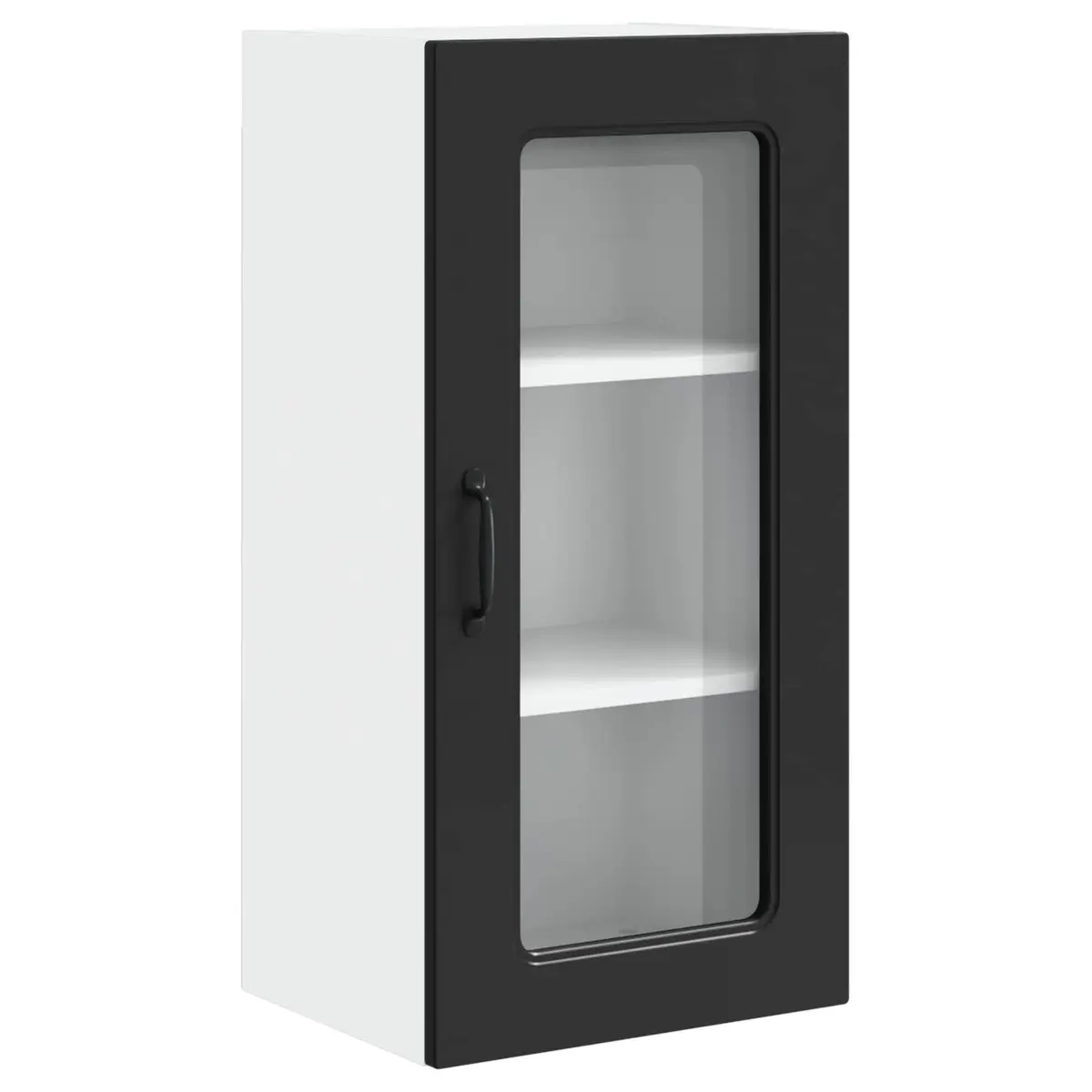 Dishwasher Panel Kitchen Cabinet Black Engineered Wood Storage Cupboard 40 x 31 x 80 cm