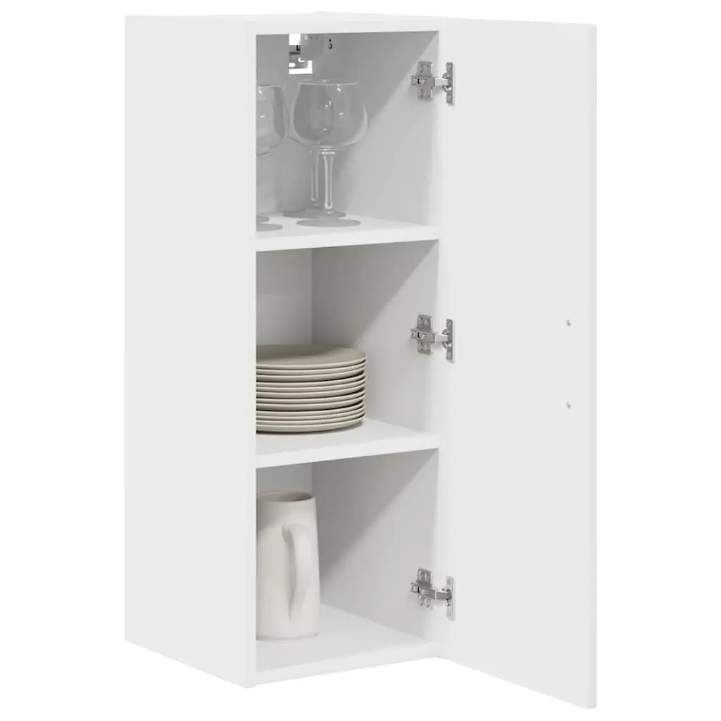 Dishwasher Panel Storage Cabinet High Gloss White Engineered Wood 30x31x80cm