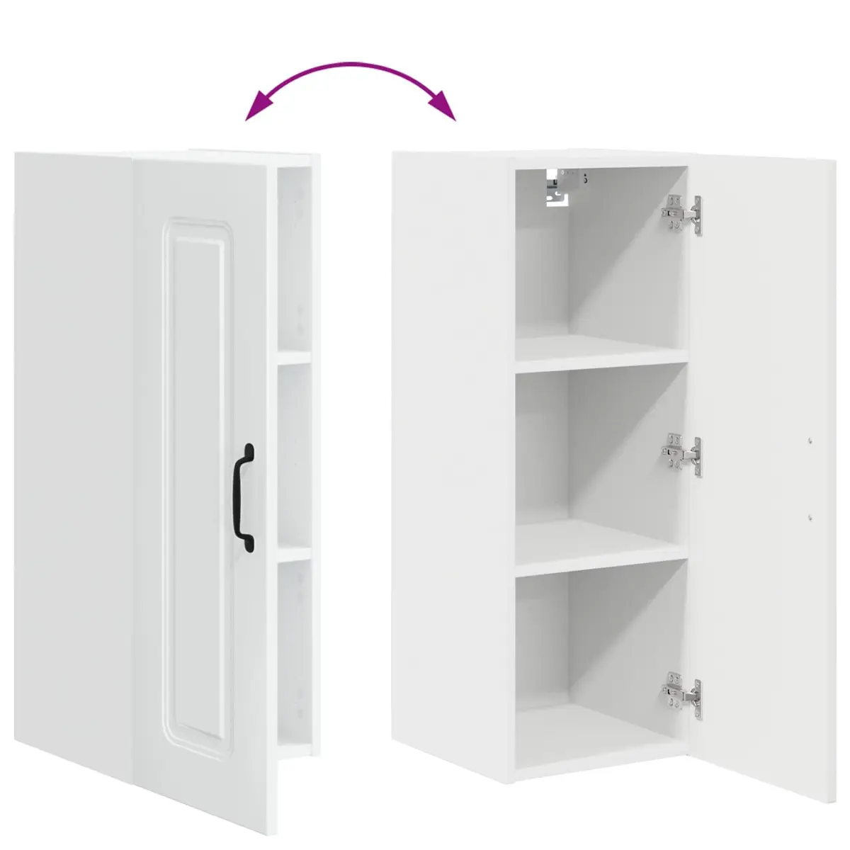 Dishwasher Panel Cabinet High Gloss White Engineered Wood Storage 30 x 31 x 80 cm