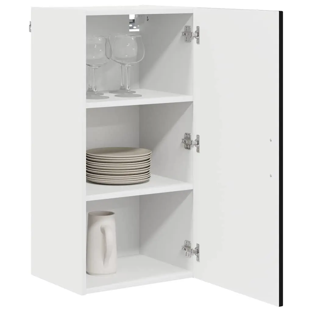 Dishwasher Panel Kitchen Cabinet Black Engineered Wood Storage Furniture 40 x 31 x 80 cm