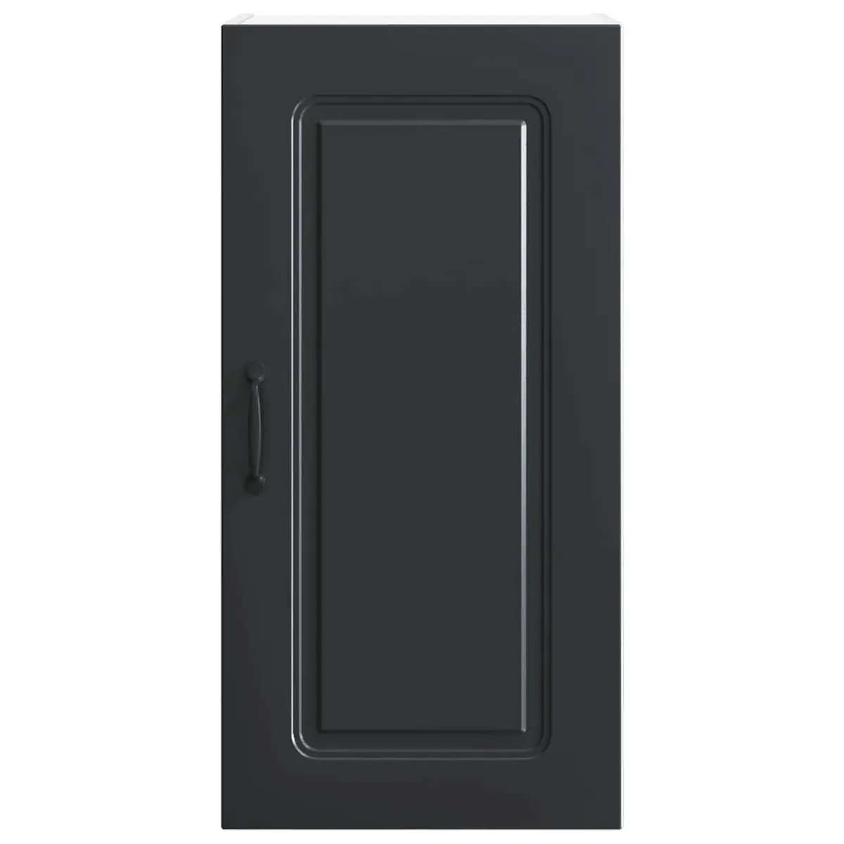 Dishwasher Panel Kitchen Cabinet Black Engineered Wood Storage Furniture 40 x 31 x 80 cm
