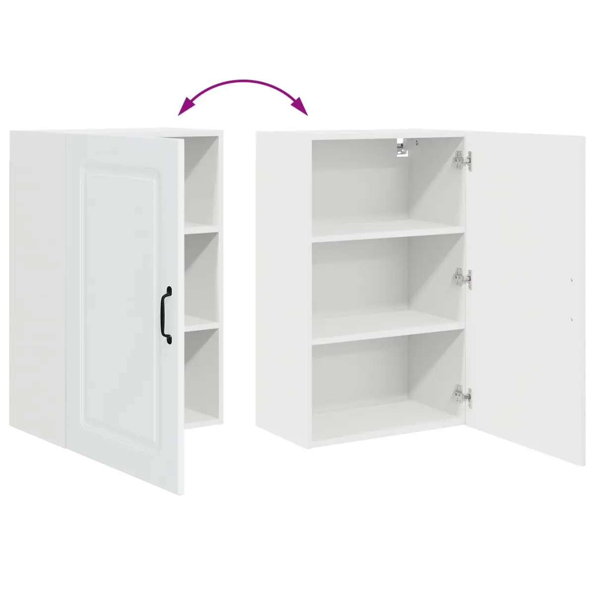 Dishwasher Kitchen Cabinet Panel White Engineered Wood 50 x 31 x 80 cm